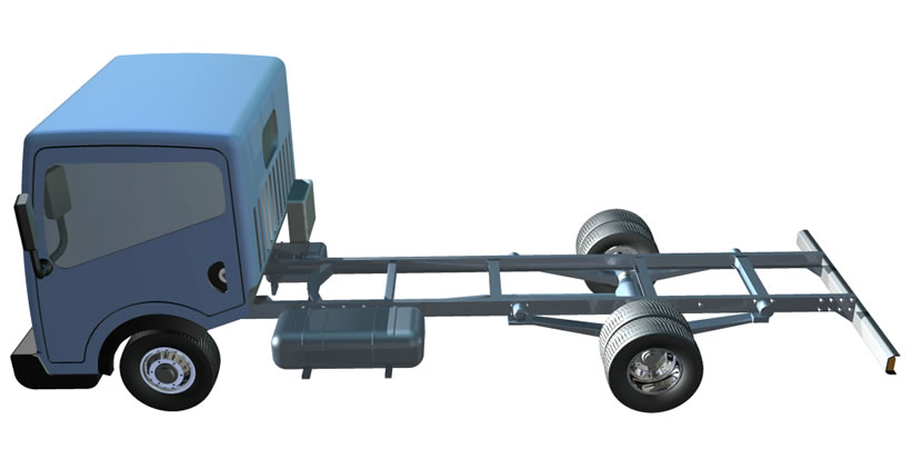 Nissan Cabstar 3D model chassis