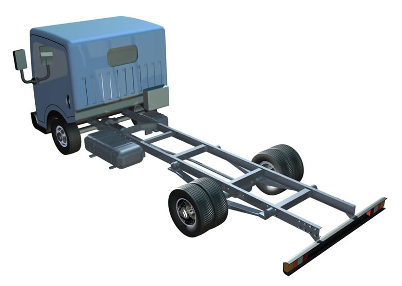 Nissan Cabstar 3D model chassis