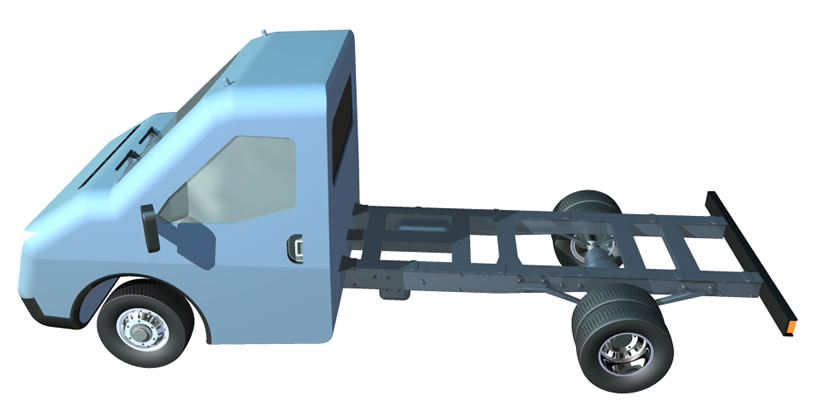 Ford Transit 3D model chassis 2