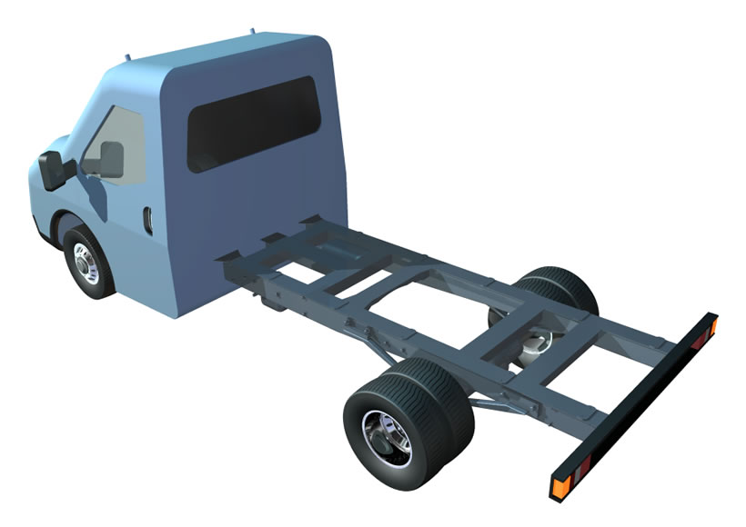Ford Transit 3D model chassis 3