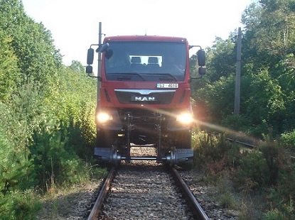 Road-rail heavy vehicle 4x4